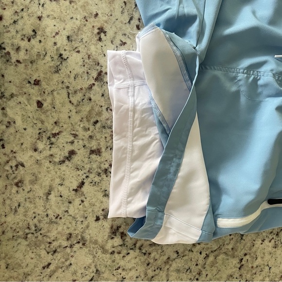 NWT Silkworld Swimming Trunk Compression Liner Size Medium Light Blue White 5.5” - Picture 3 of 8